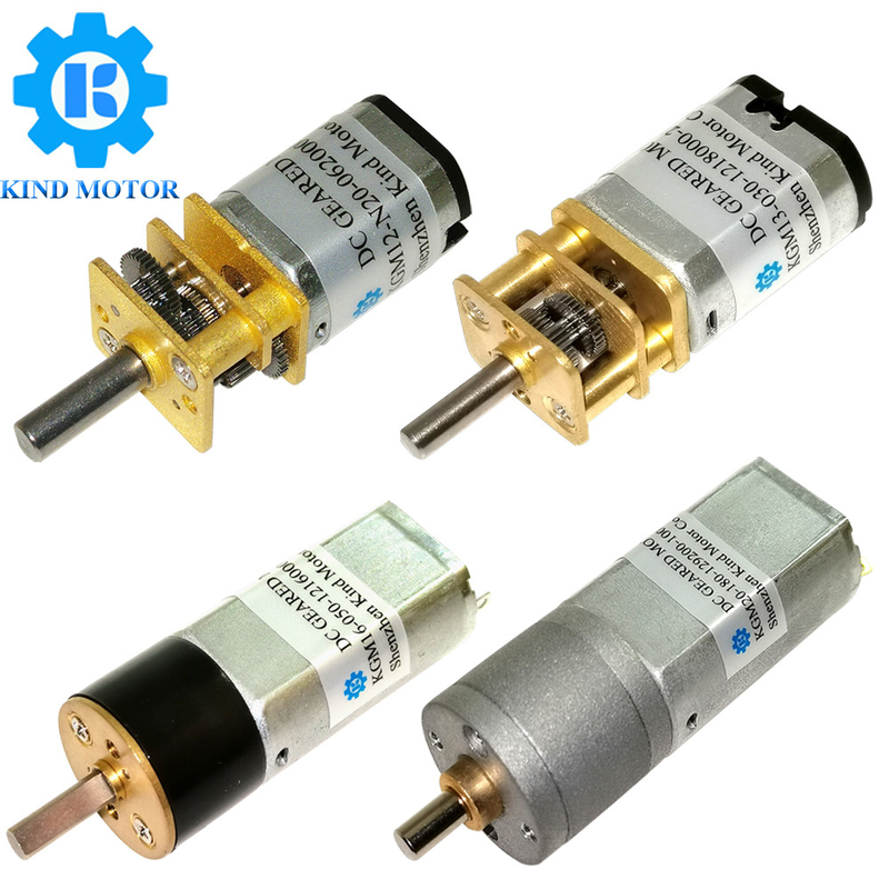 Micro moteur à engrenages en courant continu 1 10-1 1000 rapport d'engrenages 3V-12V Voltage 10-2000 RPM 4 trous de montage